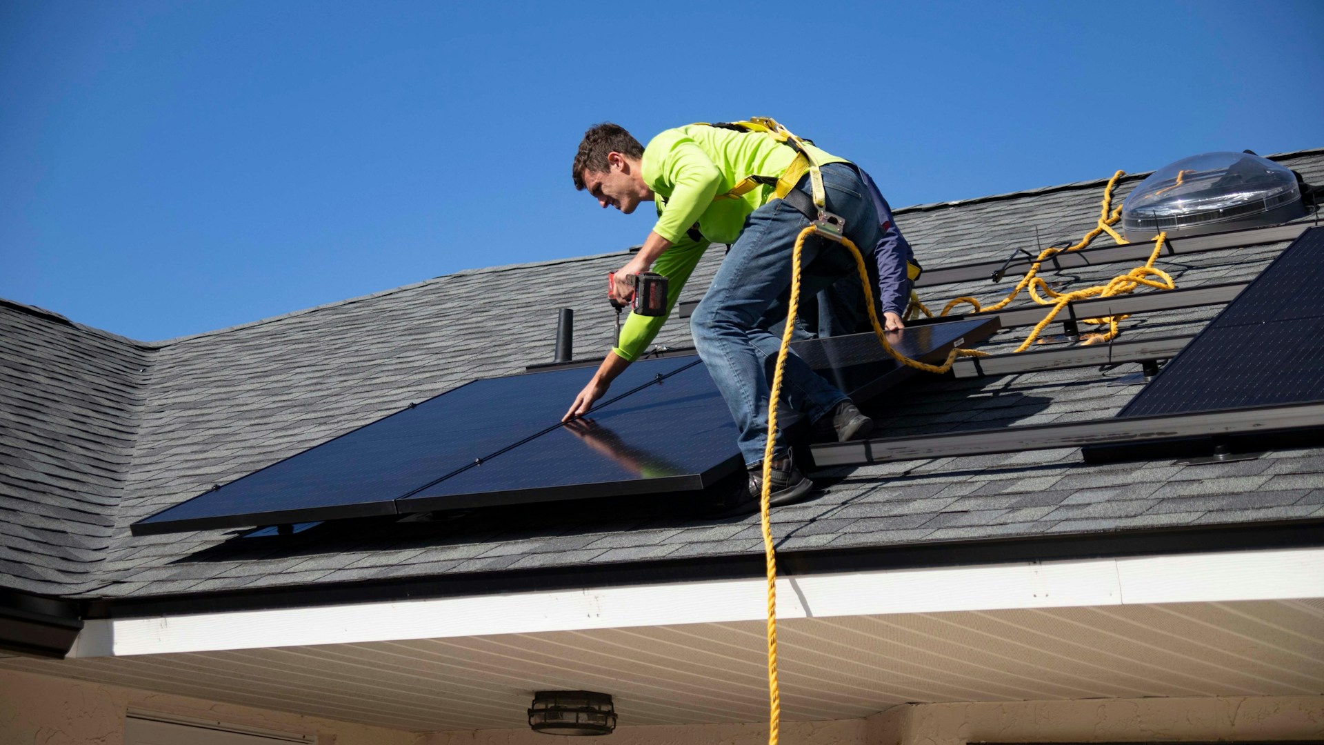 Image of solar panels on a roof